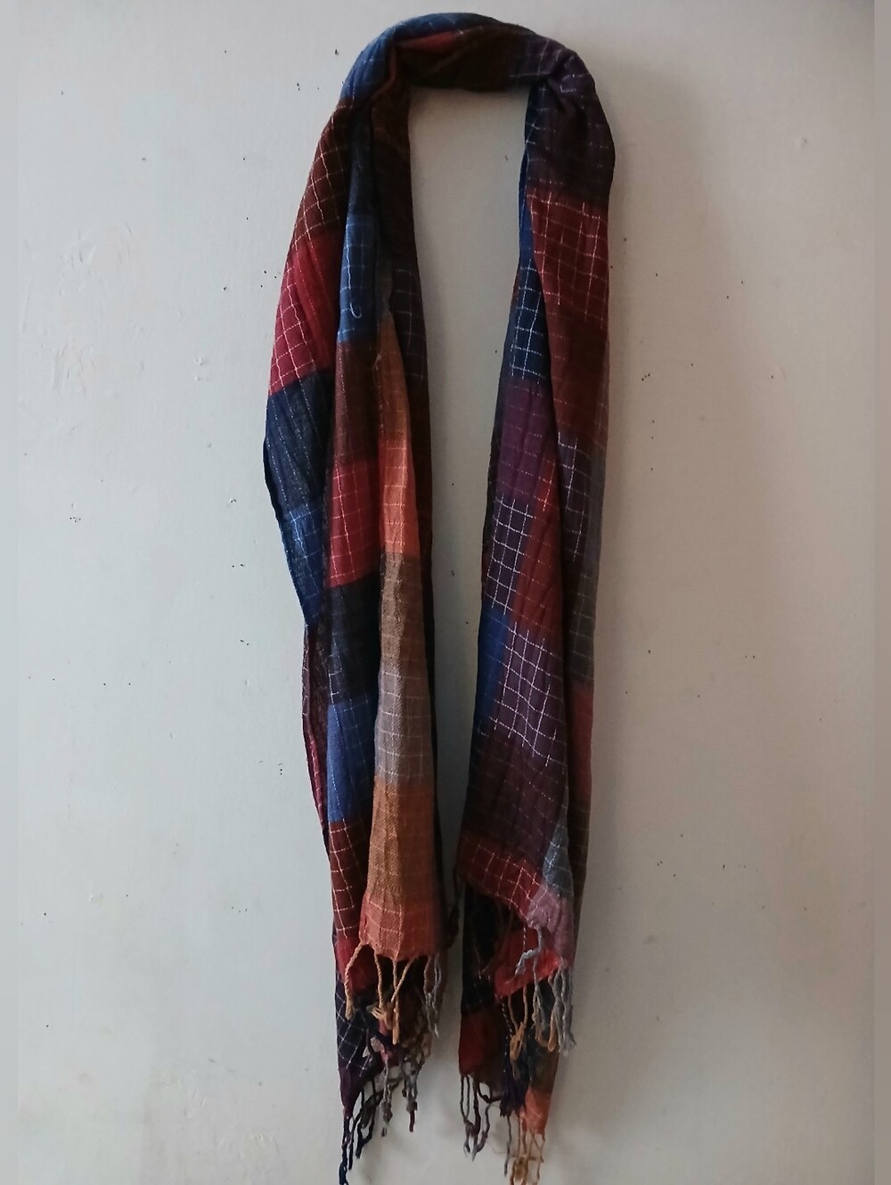 Multicolor Plaid Women's Scarf. One Size. In good condition.